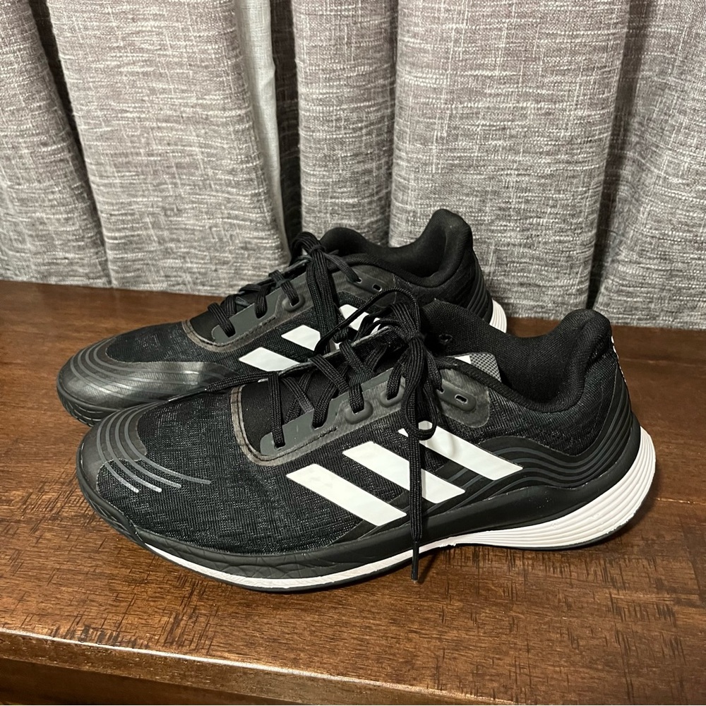 adidas Novaflight Volley Black and White Athletic Shoes